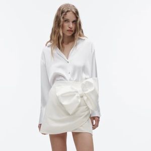 Zara bow mini skirt
